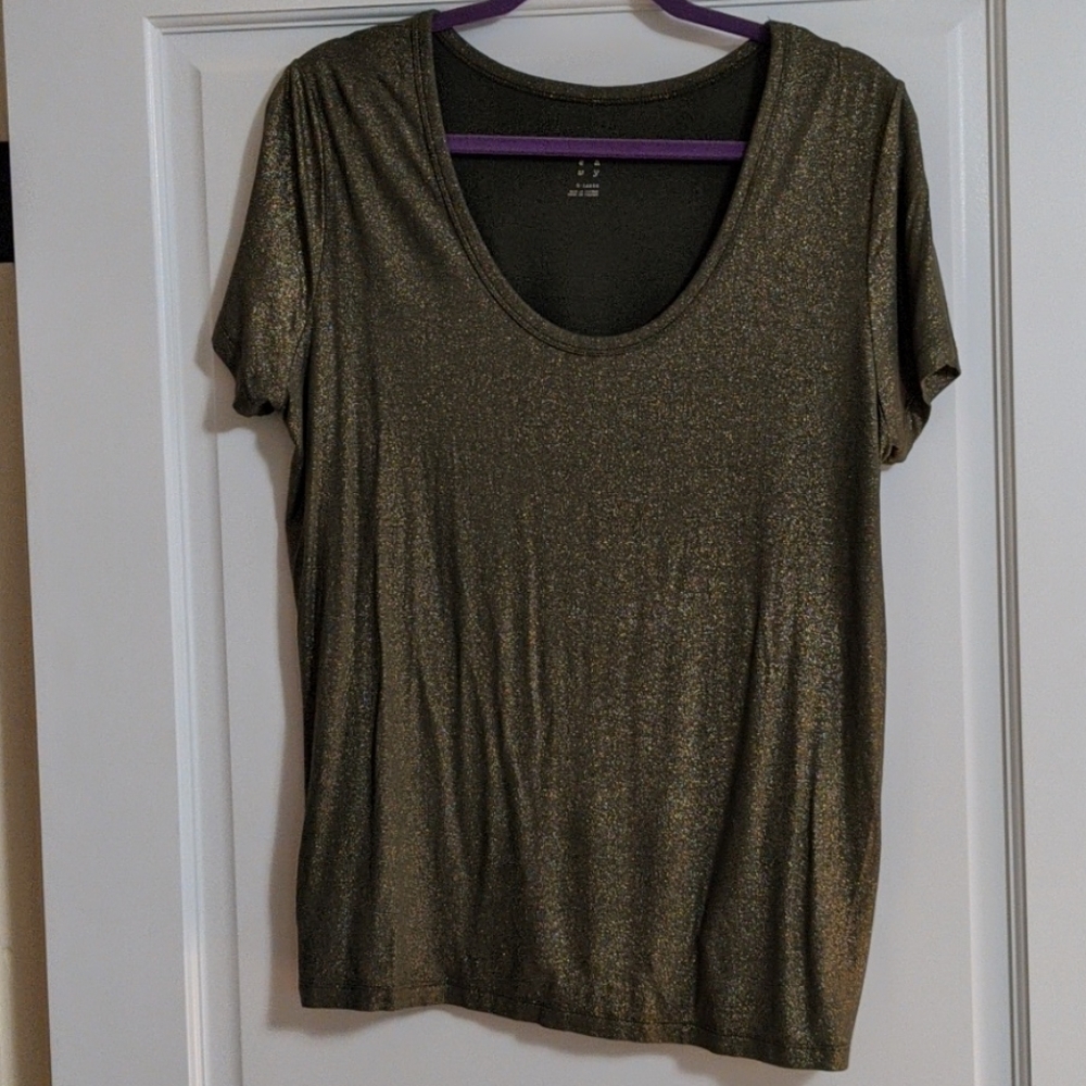 Sparkly green top